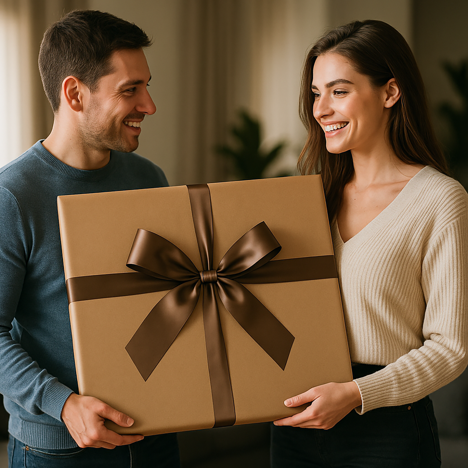 Image of Frau im Weihnachtsstil – Leinwandbild aus deinem Foto