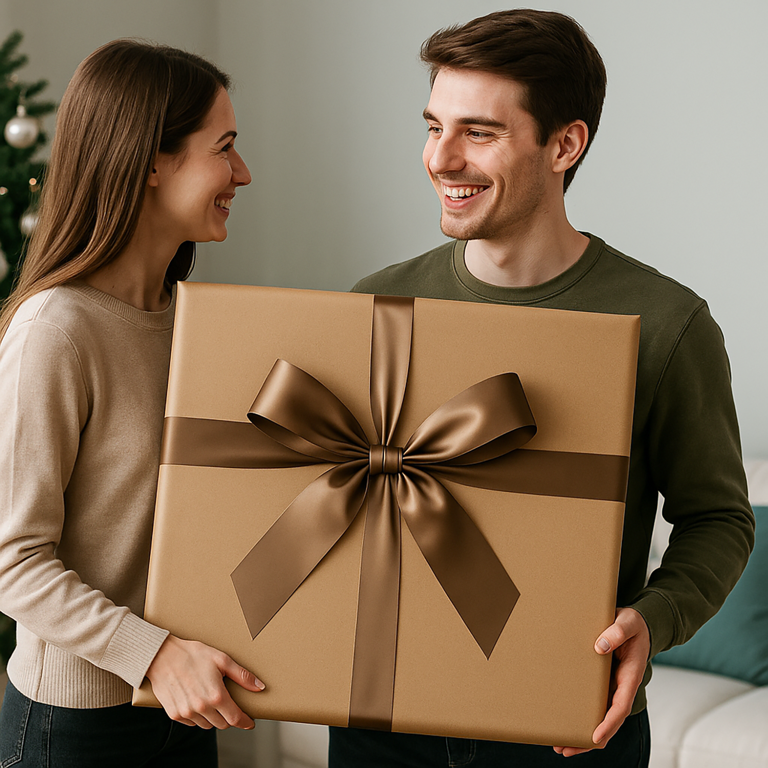 Image of Weihnachtsmann mit Champagnerglas – Leinwandbild aus deinem Foto