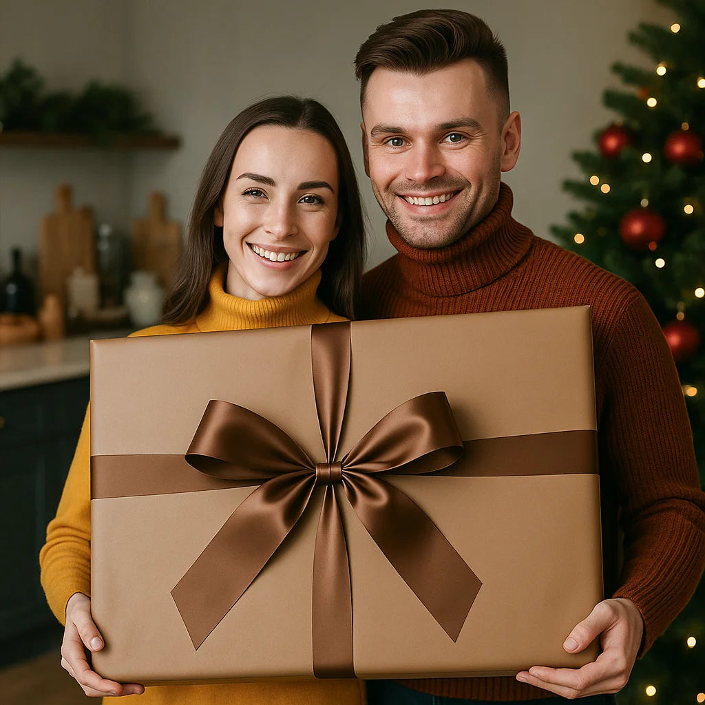 Image of Karikatur eines Paares in der Sauna – Poster mit deinem Foto