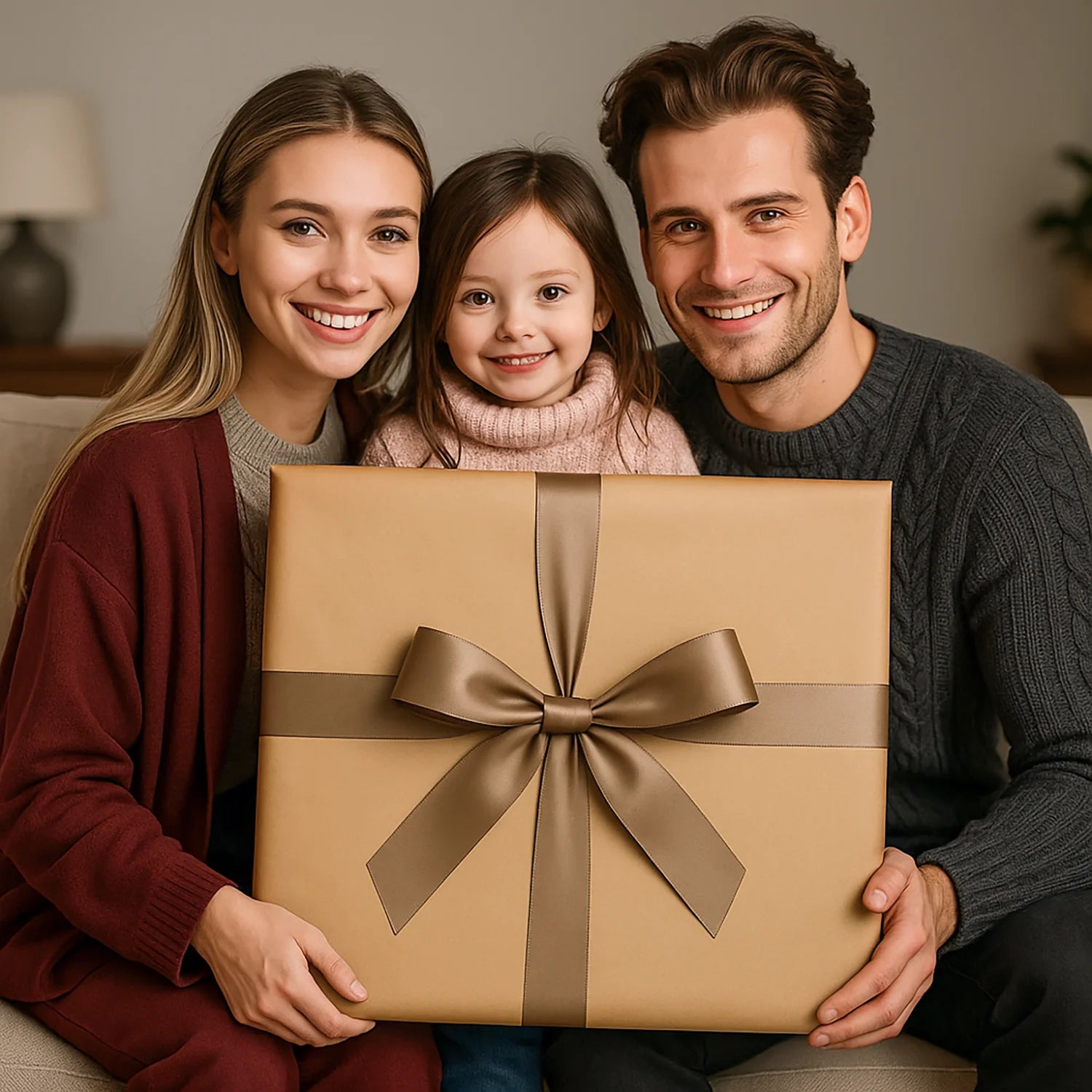Image of Familie im Weihnachtszauber – Poster aus Deinem Foto