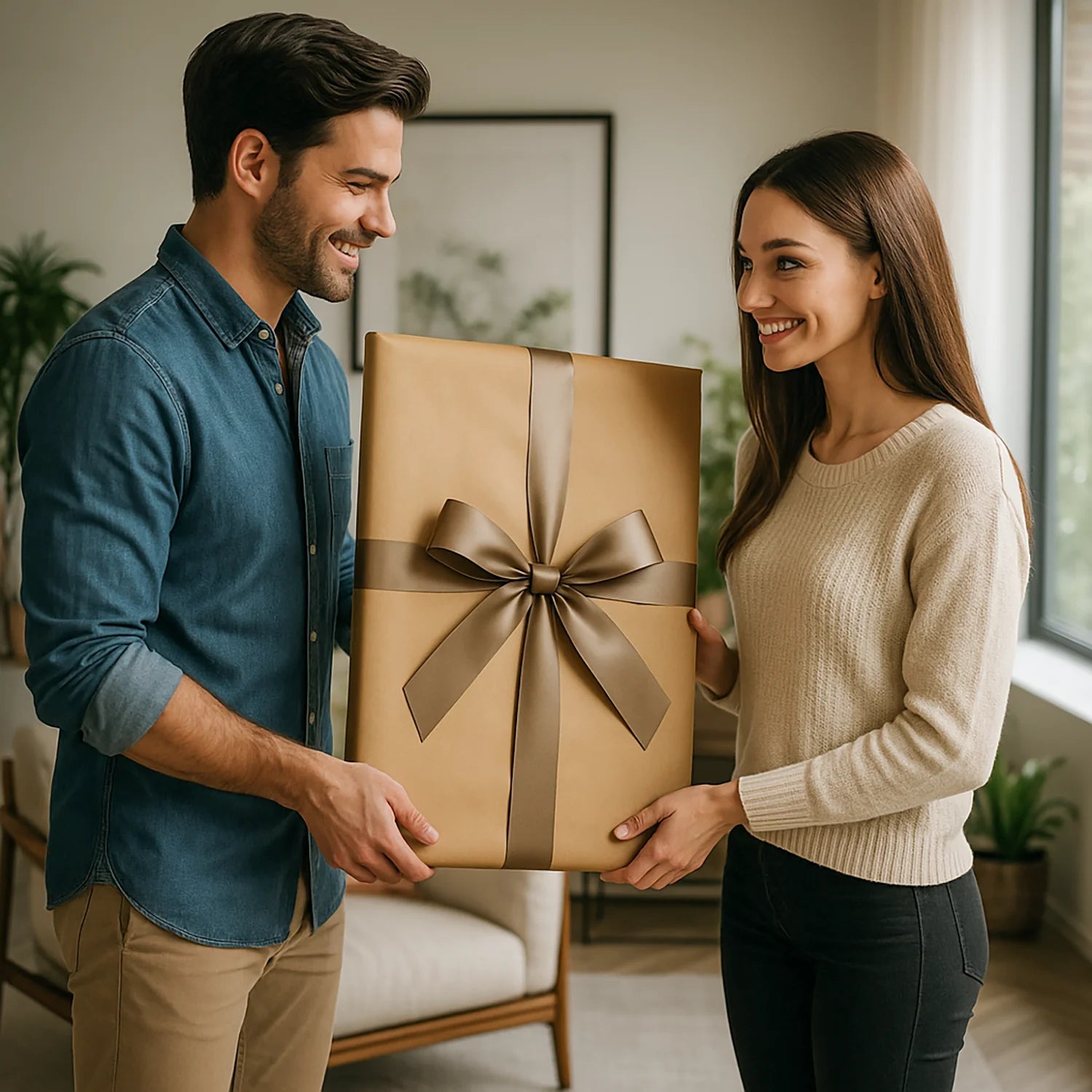 Image of Porträt von König und Königin im Thronsaal - Leinwandbild aus deinem Foto