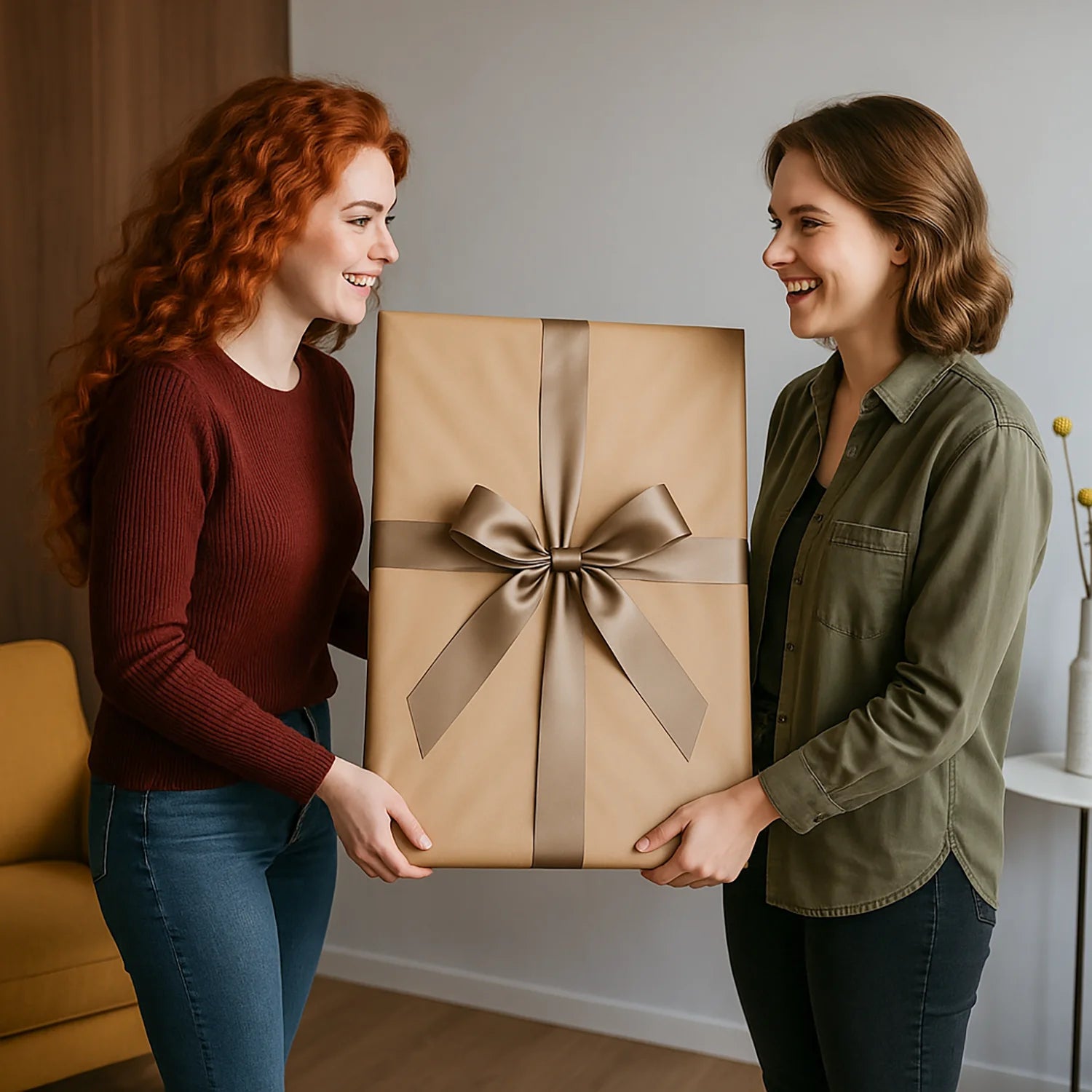 Image of Zwei Freundinnen auf Fahrrädern - Poster mit deinem Foto