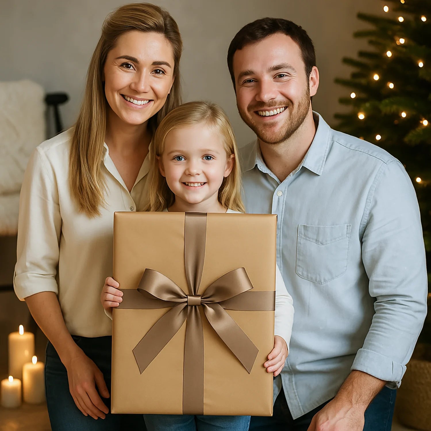 Image of Familie in einer Schneekugel - Poster mit deinem Foto