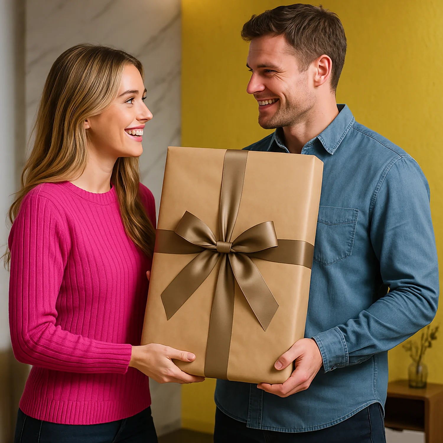 Image of Paar 10 Jahre zusammen - Leinwandbild aus deinem Foto