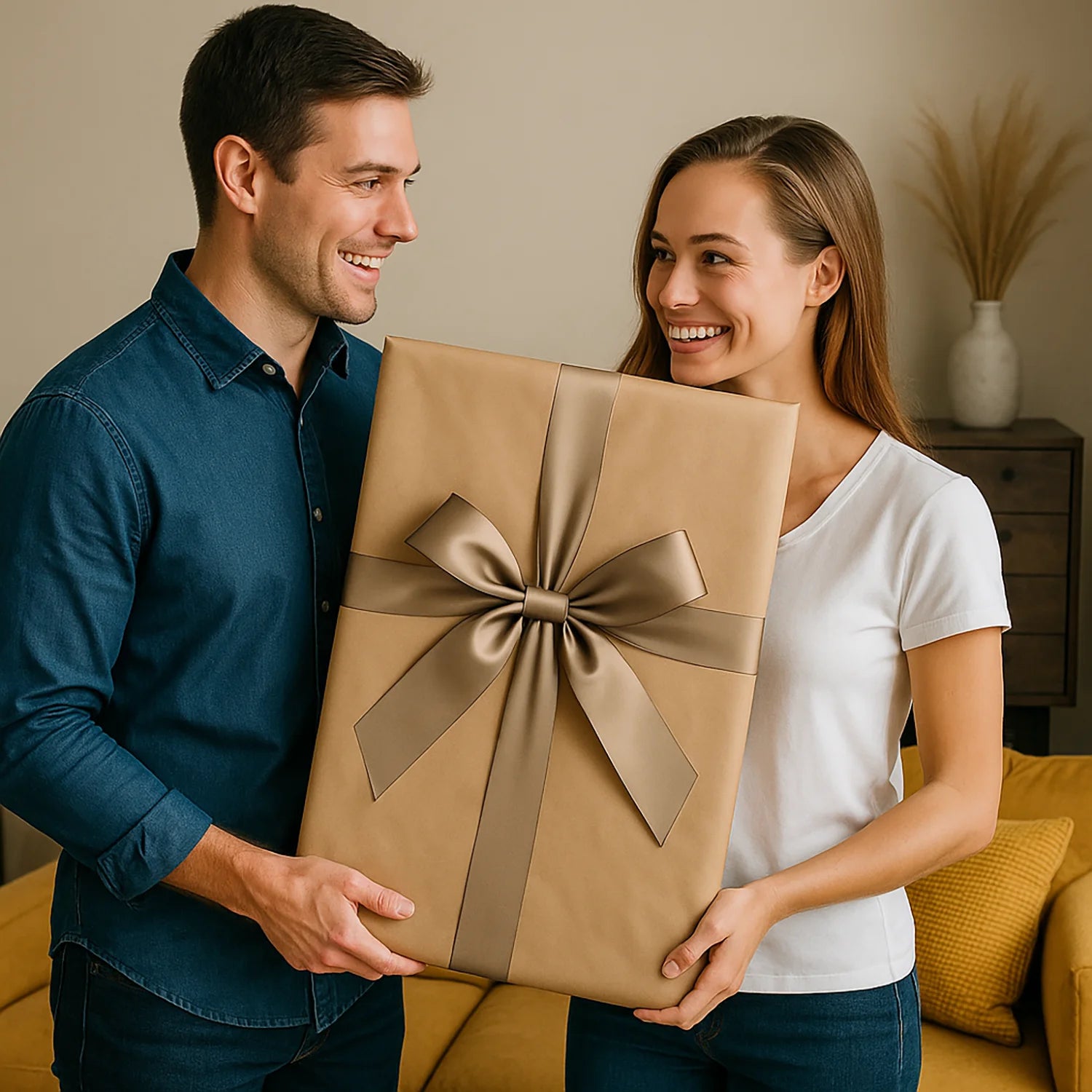 Image of Hochzeitsporträt des Paares - Leinwandbild aus deinem Foto