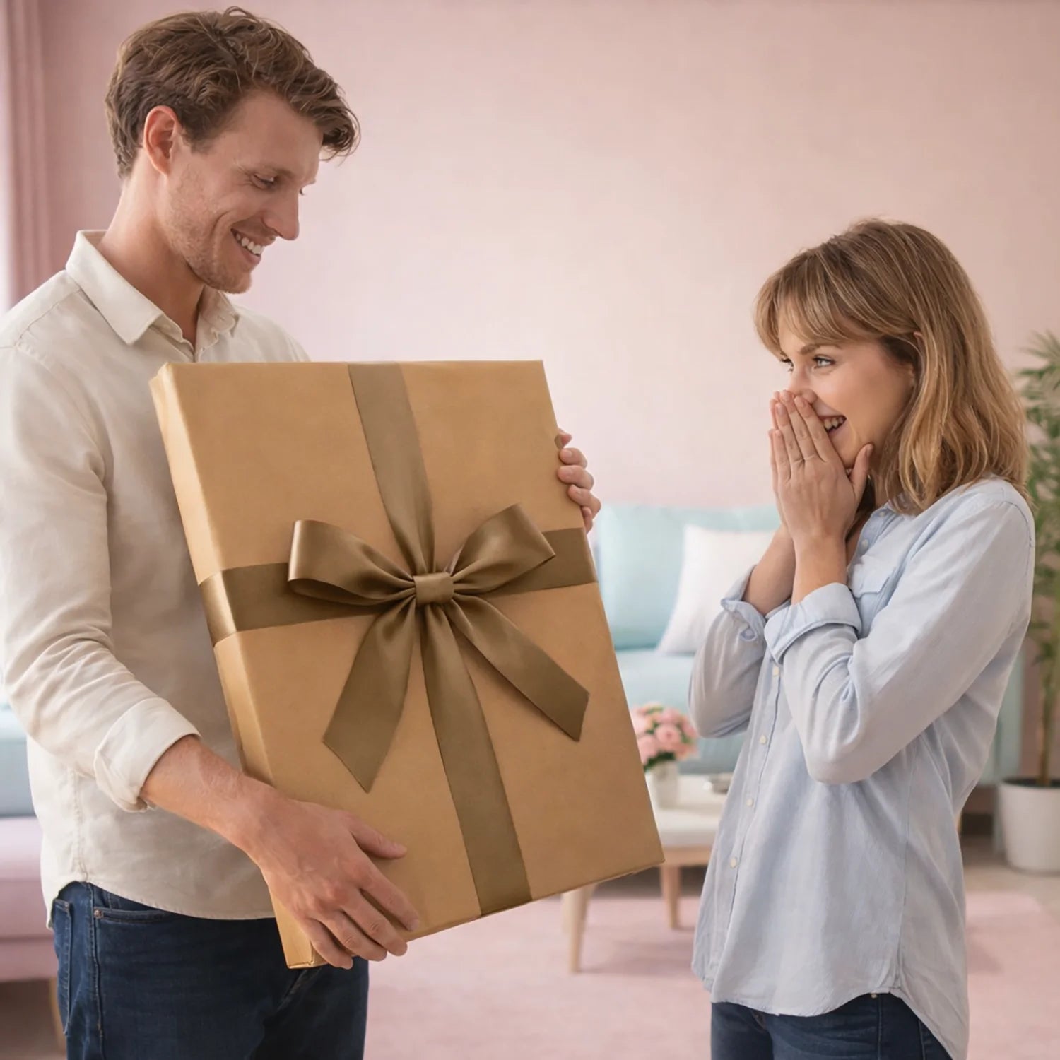 Image of Paar mit Herz - Leinwandbild aus deinem Foto