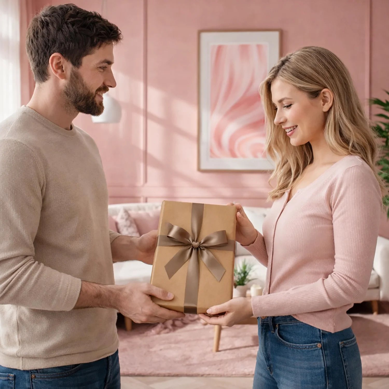 Image of Glücklicher Valentinstag für ein Paar - Glasdruck aus Ihrem Foto