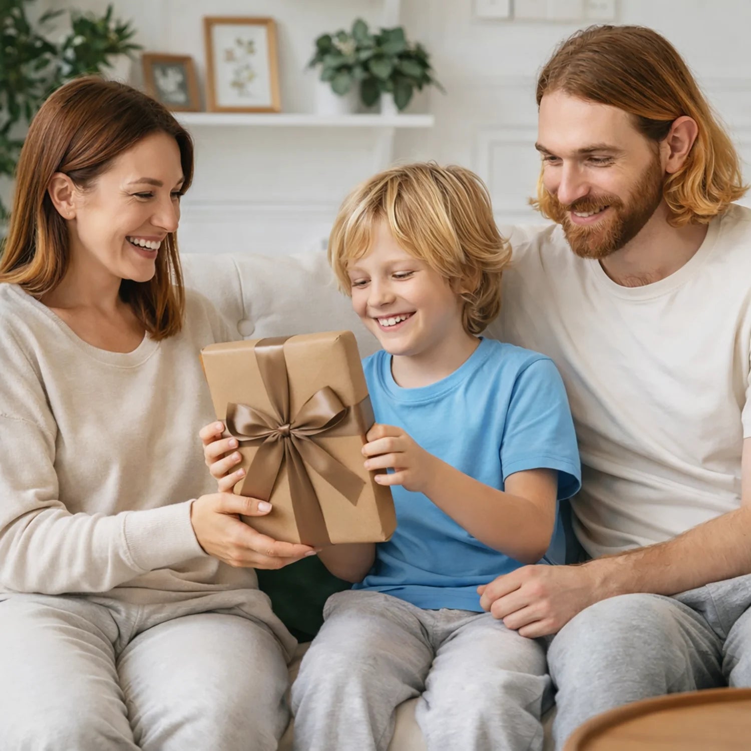 Image of Illustration von Vater und Kind - Glasdruck, personalisiertes Geschenk zum Vatertag