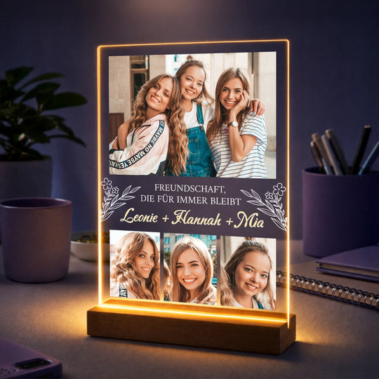Originelles Geschenk für deine Freundinnen – Fotocollage auf Acrylglas Freundschaft, die für immer bleibt