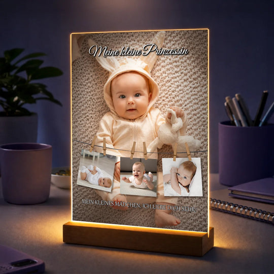 Originelles Geschenk für ein Kind – Fotocollage auf Acrylglas Kleine Prinzessin