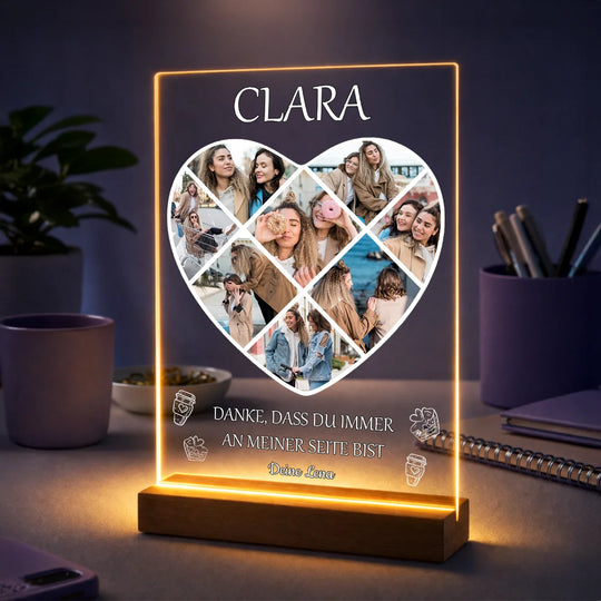 Originelles Geschenk für die Freundin zum Geburtstag - Fotocollage auf Acrylglas Freundinnen für immer zusammen
