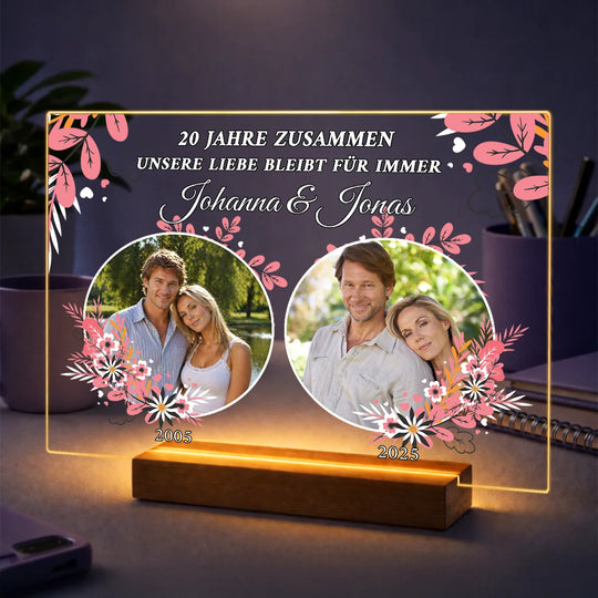 Originelles Geschenk zum 20. Jubiläum – Fotocollage auf Acrylglas Unsere Jahre