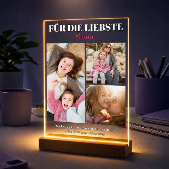 Geschenkidee für Mama zum Muttertag – Fotocollage mit 3 Fotos auf Acrylglas