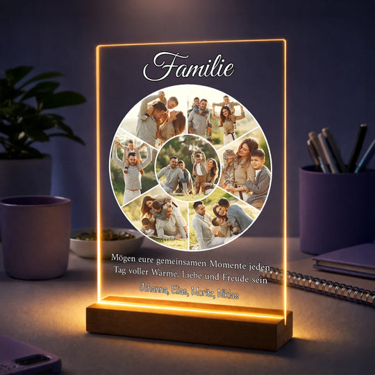Idee für ein Geschenk für Eltern zum Mutter- und Vatertag – Fotocollage auf Acrylglas Gemeinsame Momente mit der Familie