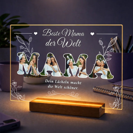 Originelles Geschenk für Mama zum Muttertag – Fotocollage auf Acrylglas Mamas Lächeln