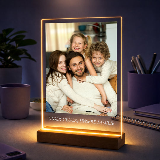 Geschenk für die Familie – Foto auf Acrylglas Unser Glück, unsere Familie