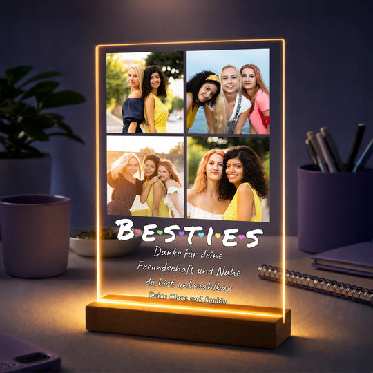 Geschenk für beste Freundin zum Geburtstag – Fotocollage auf Acrylglas Besties