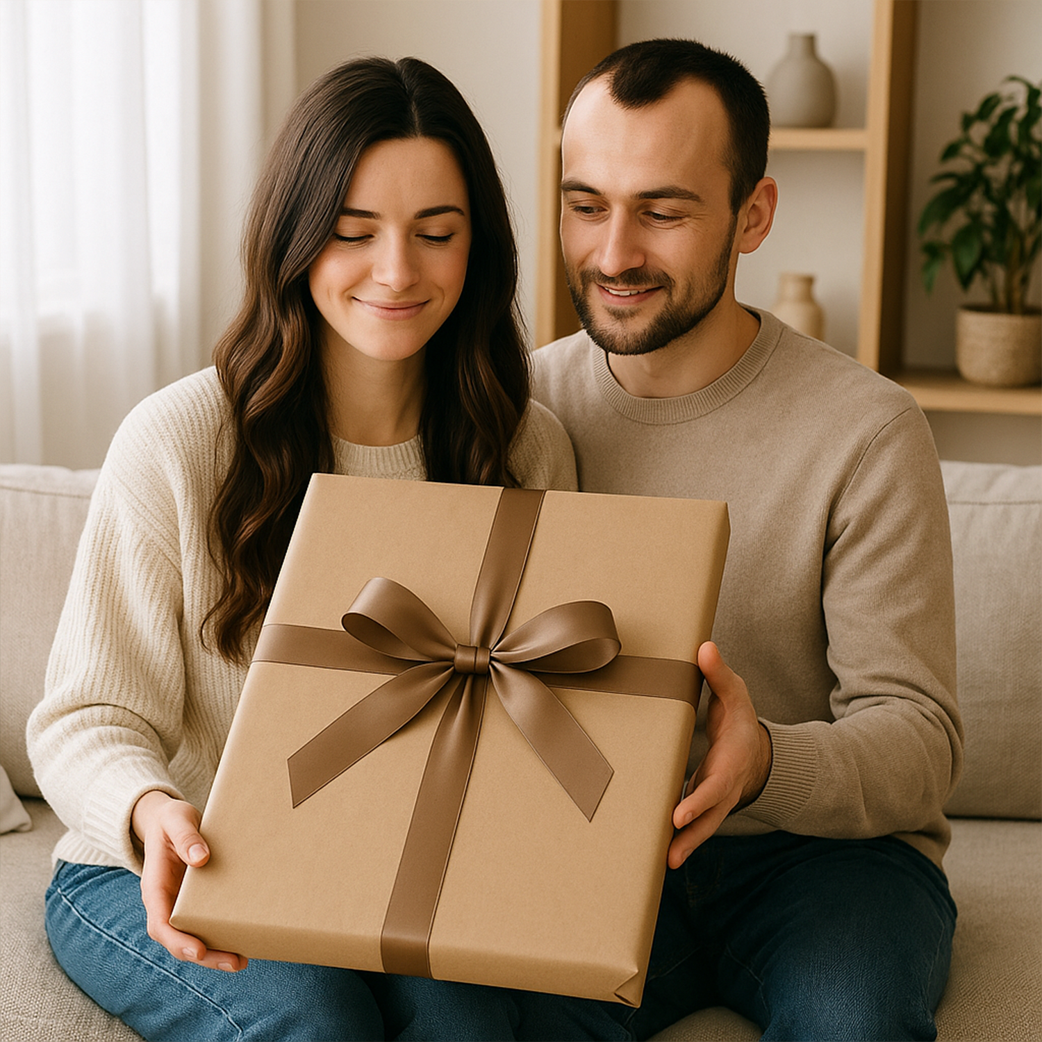 Image of Karikatur-Porträt des Brautpaares – Leinwandbild aus deinem Foto