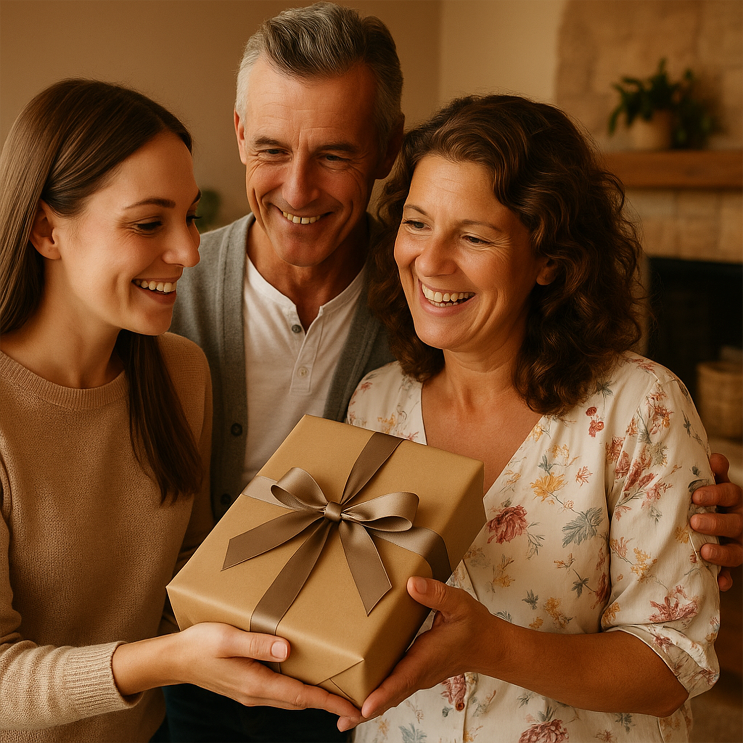 Illustration eines Ehepaares - Druck auf Glas, Portrait aus deinem Foto