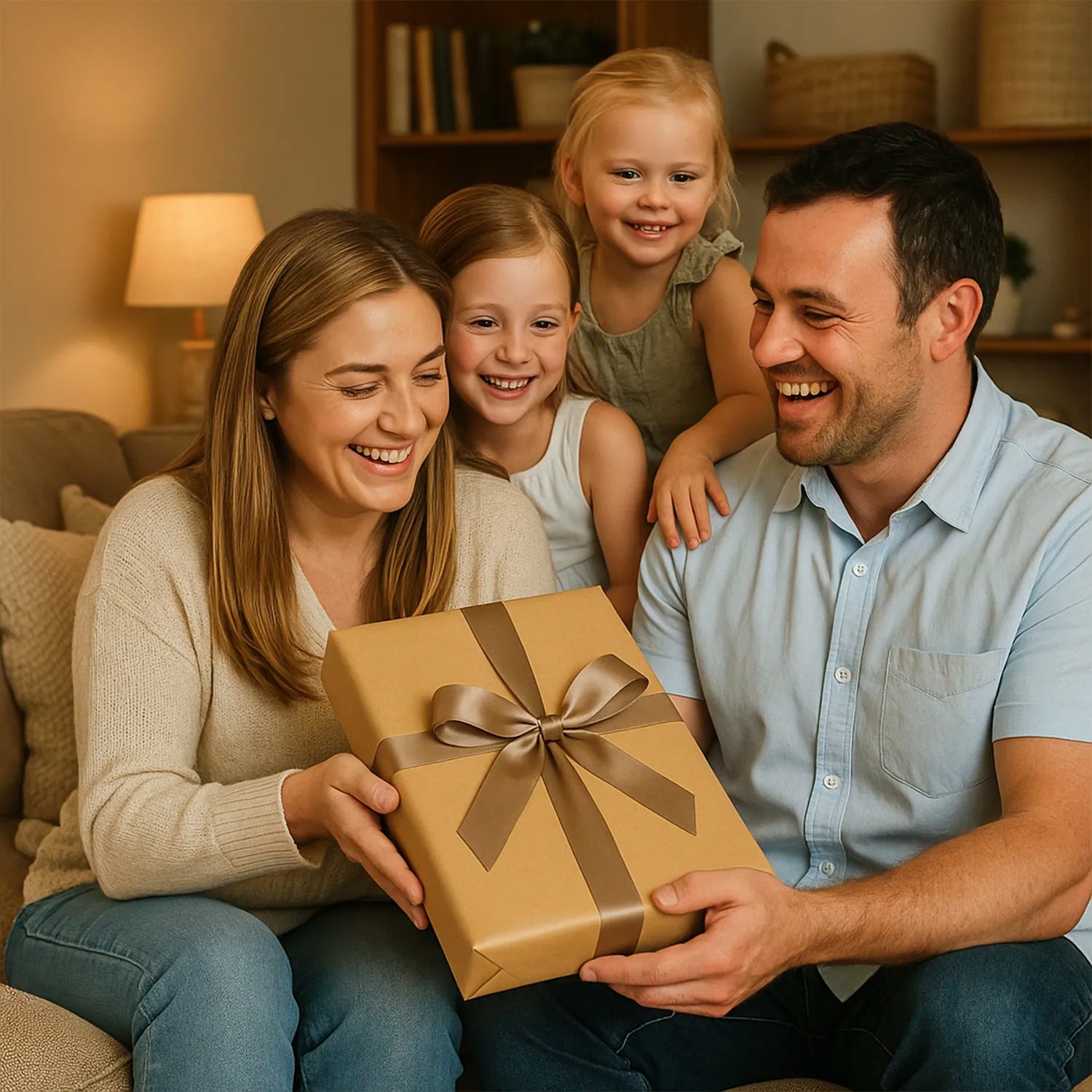 Image of Familie im Stil der Simpsons – Poster mit deinem Foto