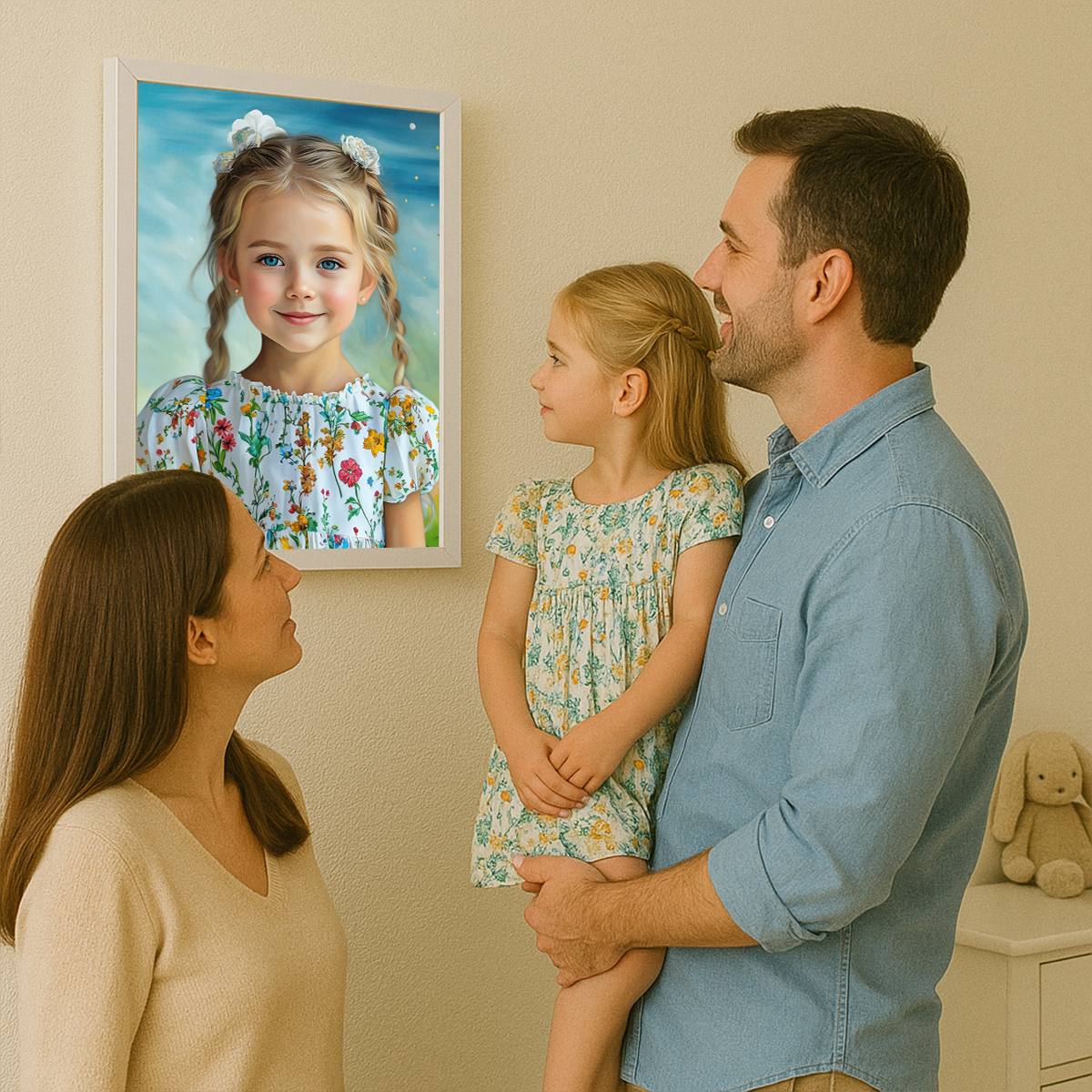 Image of Porträt eines Mädchens – Leinwandbild aus deinem Foto