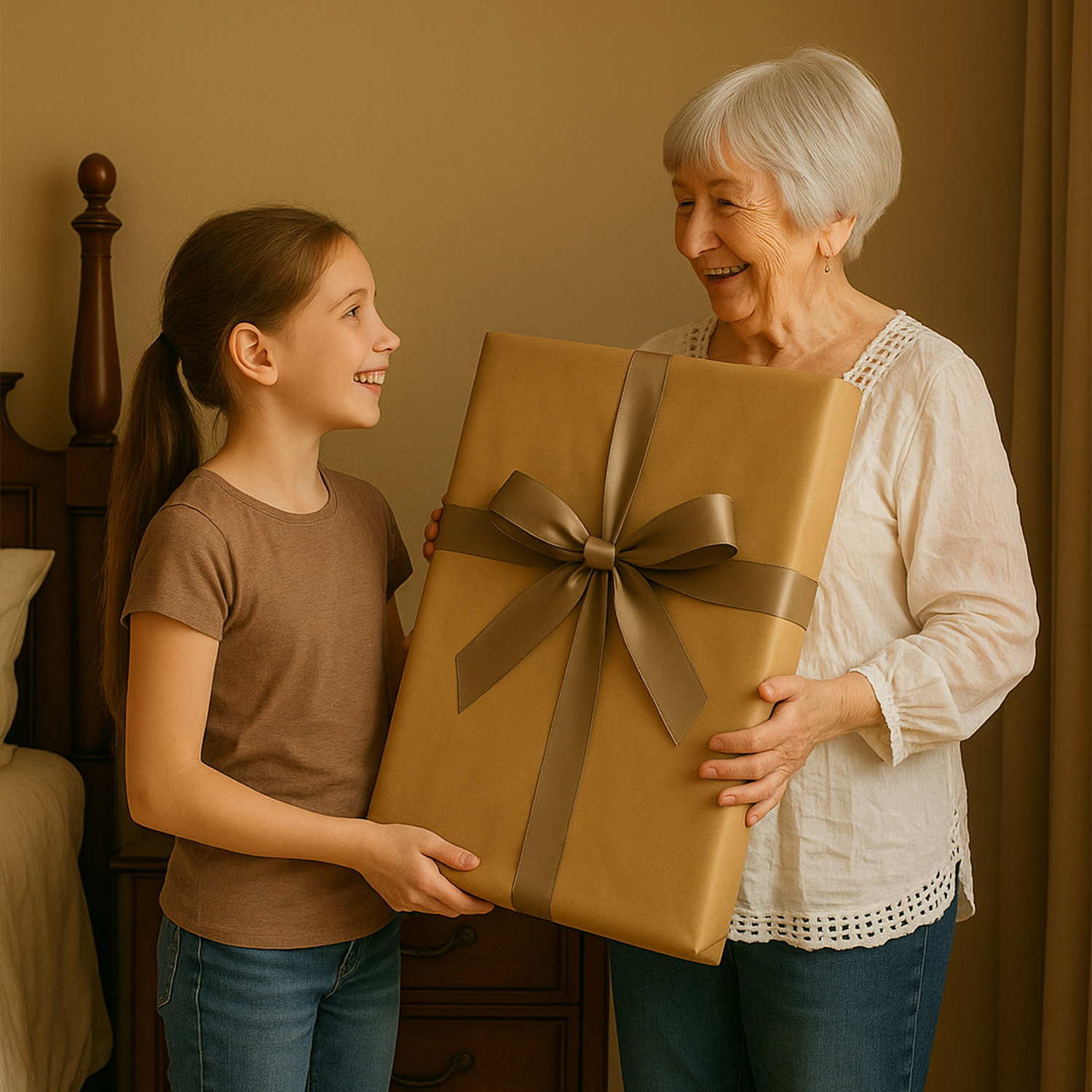 Image of Illustratives Porträt zum 70. Geburtstag – Leinwandbild aus deinem Foto