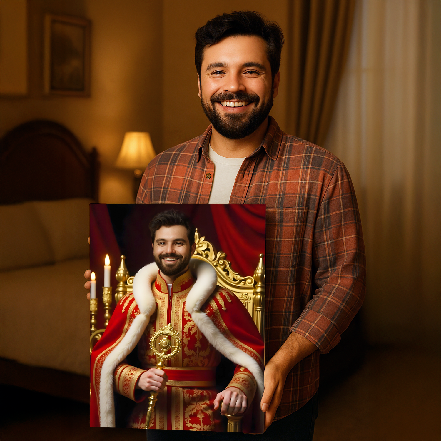 Image of Königsporträt – Leinwandbild aus deinem Foto