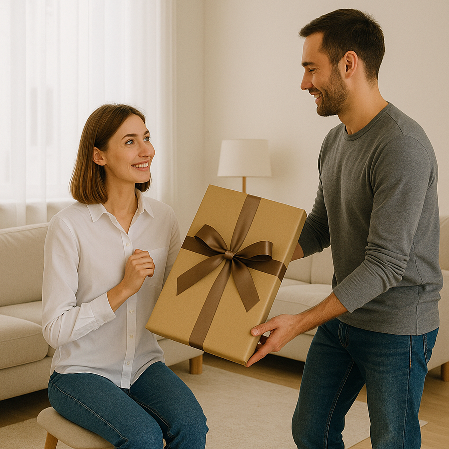 Image of Karikatur zu ihrem 35. Geburtstag – Leinwandbild nach deinem Foto