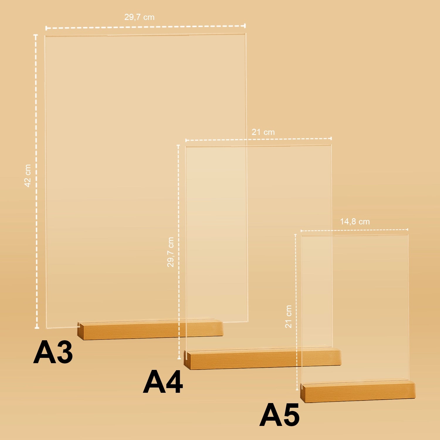 Image of Illustration zum 50. Geburtstag – Glasdruck, Porträt nach Deinem Foto