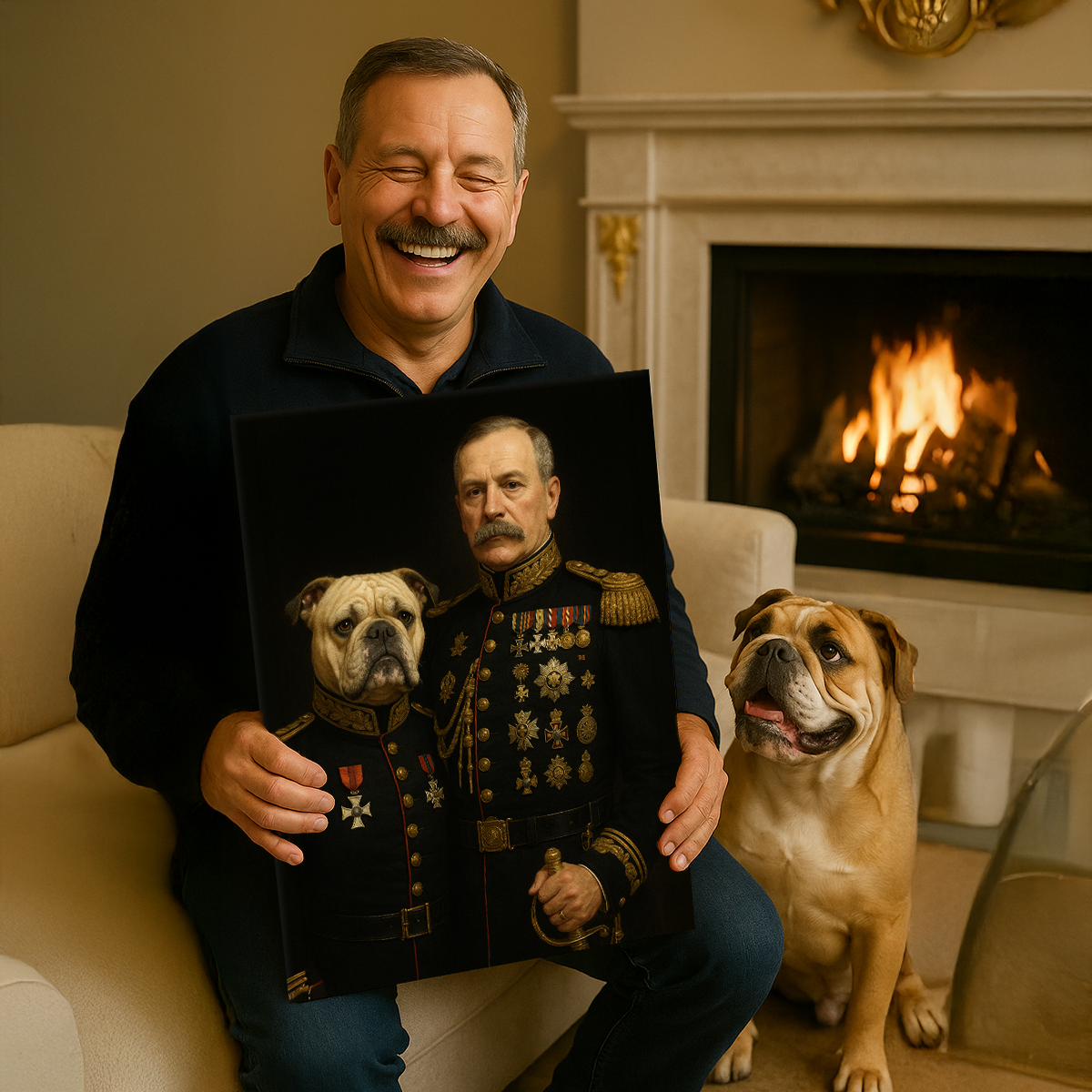 Image of General und sein Gefährte – Leinwandbild aus deinem Foto