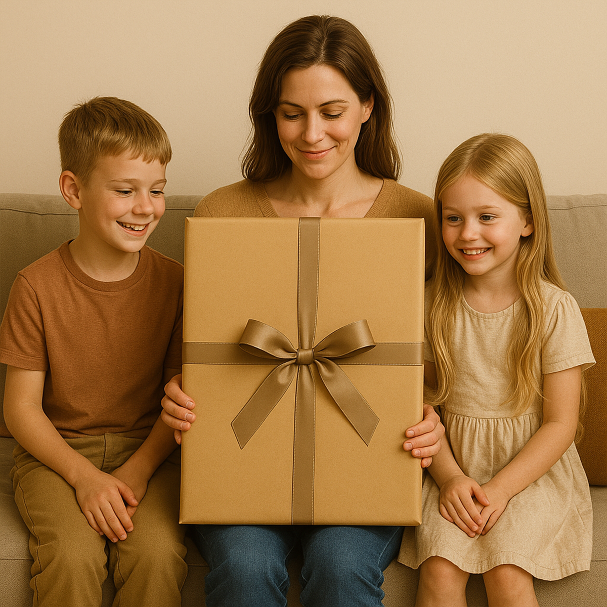 Image of Bruder und Schwester - Leinwandbild aus deinem Foto