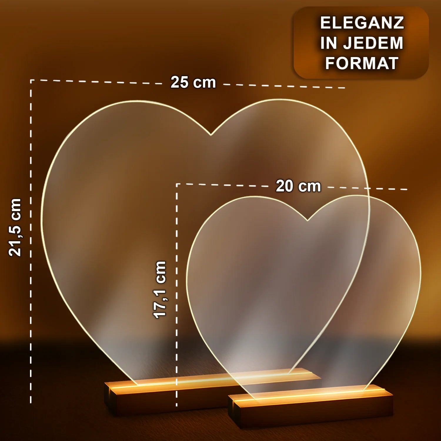 Image of Paarillustration zum 10. Hochzeitstag - Glasdruck, Porträt aus deinem Foto