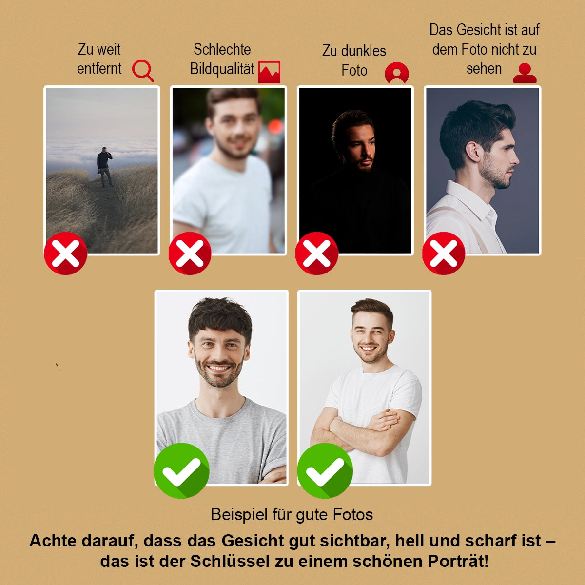 Glückwünsche zum 10. Geburtstag – Druck auf Acrylglas, Porträt aus deinem Foto