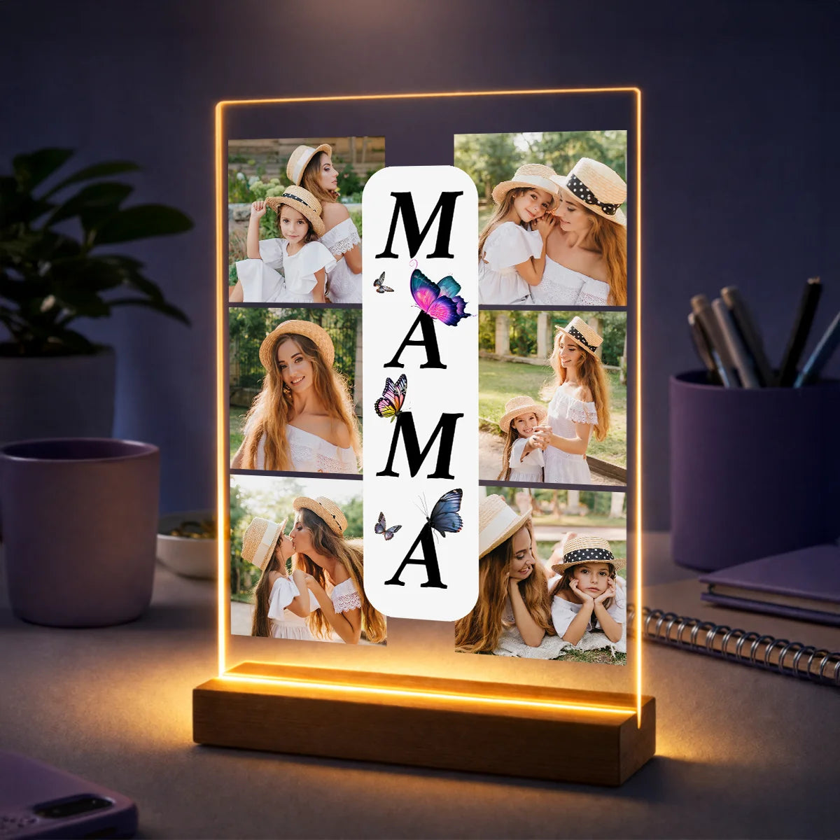 Originelles Geschenk für Mama zum Muttertag – personalisierte Fotocollage mit 6 Fotos auf Acrylglas