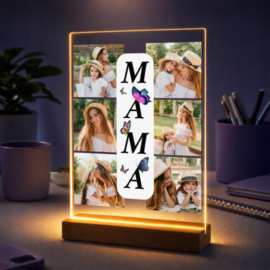 Originelles Geschenk für Mama zum Muttertag – personalisierte Fotocollage mit 6 Fotos auf Acrylglas