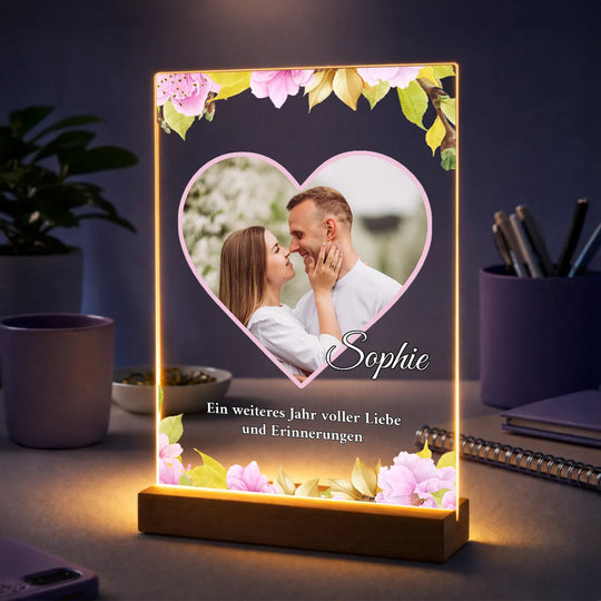 Originelles Geschenk für sie zum Jahrestag – Foto auf Acrylglas Ein weiteres Jahr zusammen