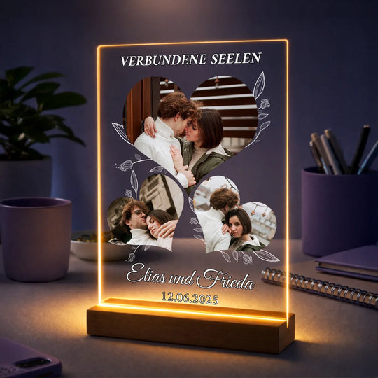 Geschenk für Paare zum Jahrestag – Fotocollage auf Acrylglas Verbundene Seelen