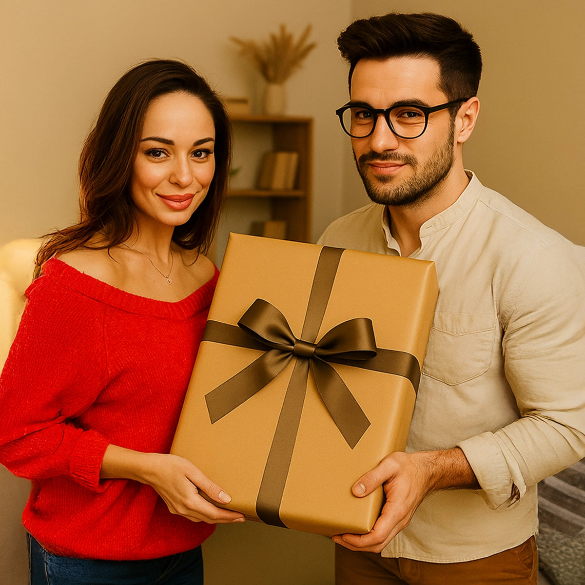 Image of Gemeinsam am besten Karikatur – Leinwandbild aus deinem Foto