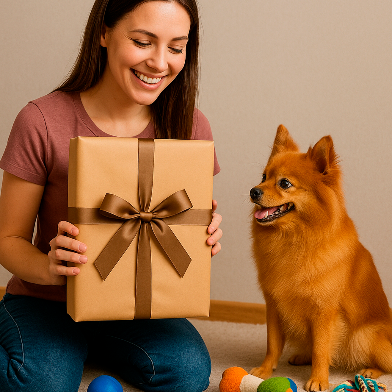 Image of Porträt des Haustiers mit blauem Hintergrund – Leinwandbild aus deinem Foto