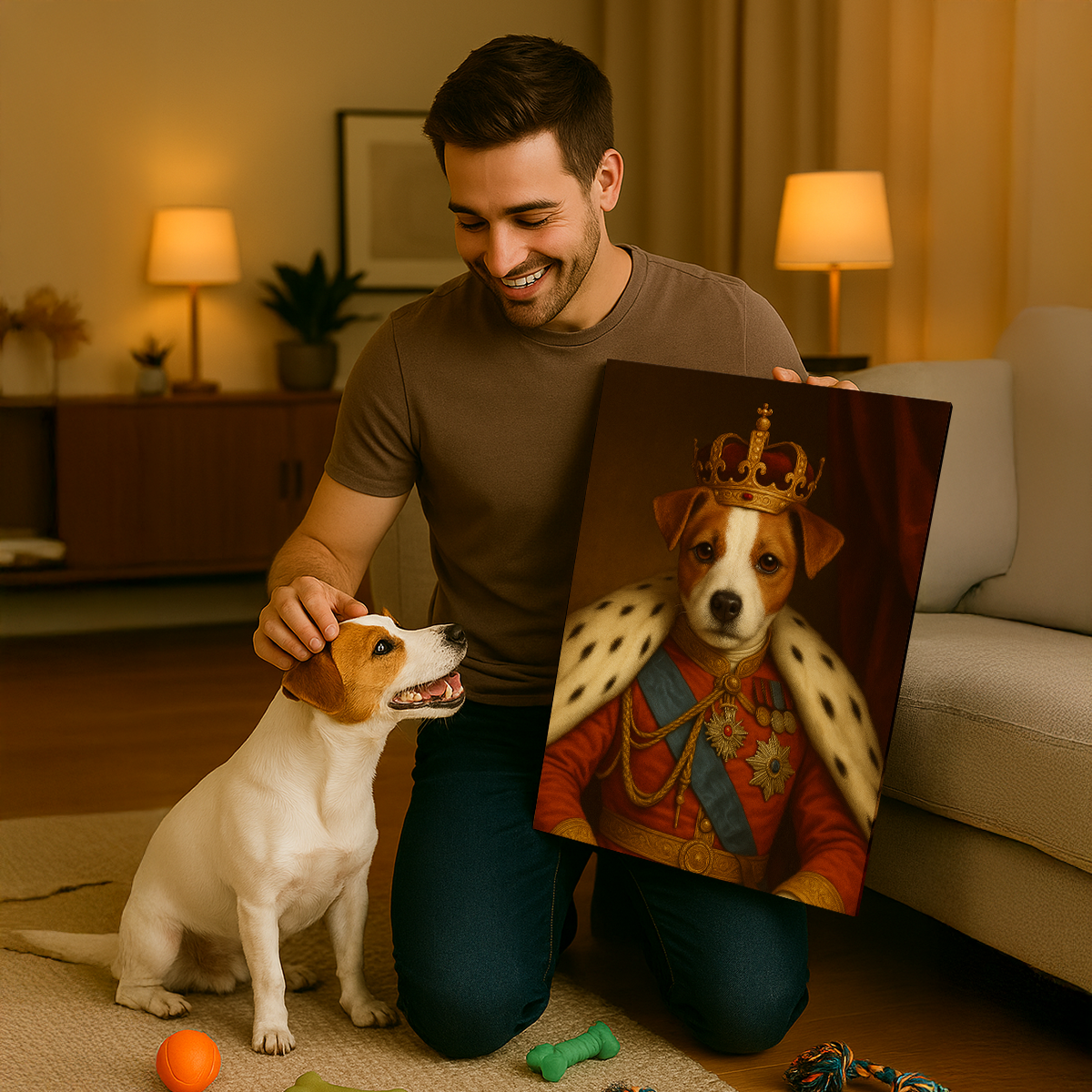 Image of Der königliche Vierbeiner – Leinwandbild aus deinem Foto