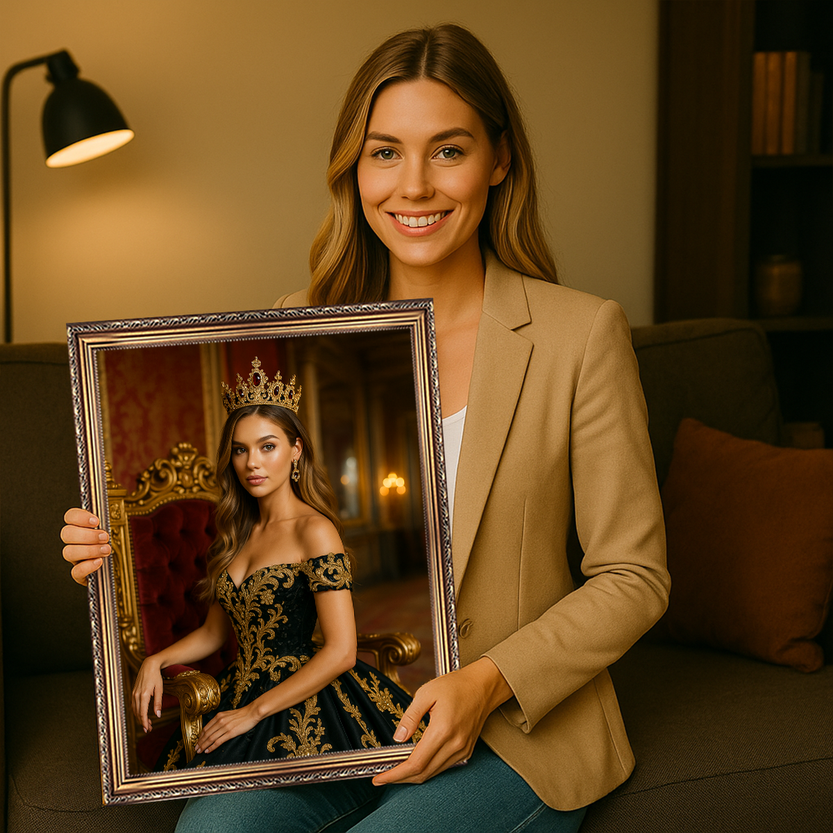 Image of Königinnen-Porträt - Leinwandbild aus deinem Foto