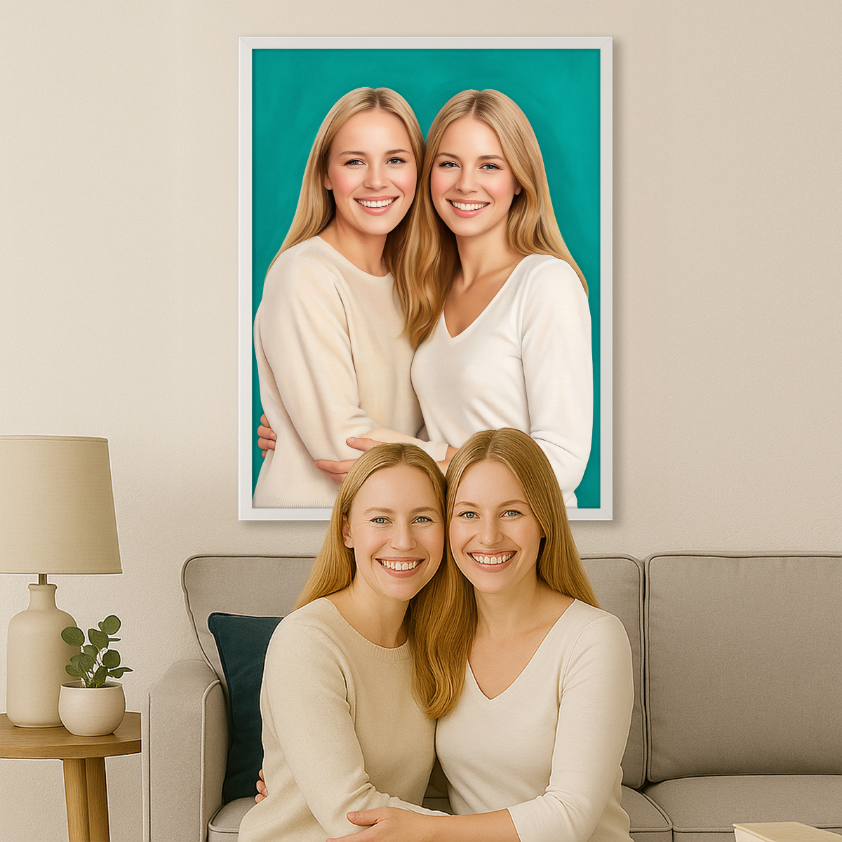 Image of Zwei Schwestern - Leinwandbild aus deinem Foto