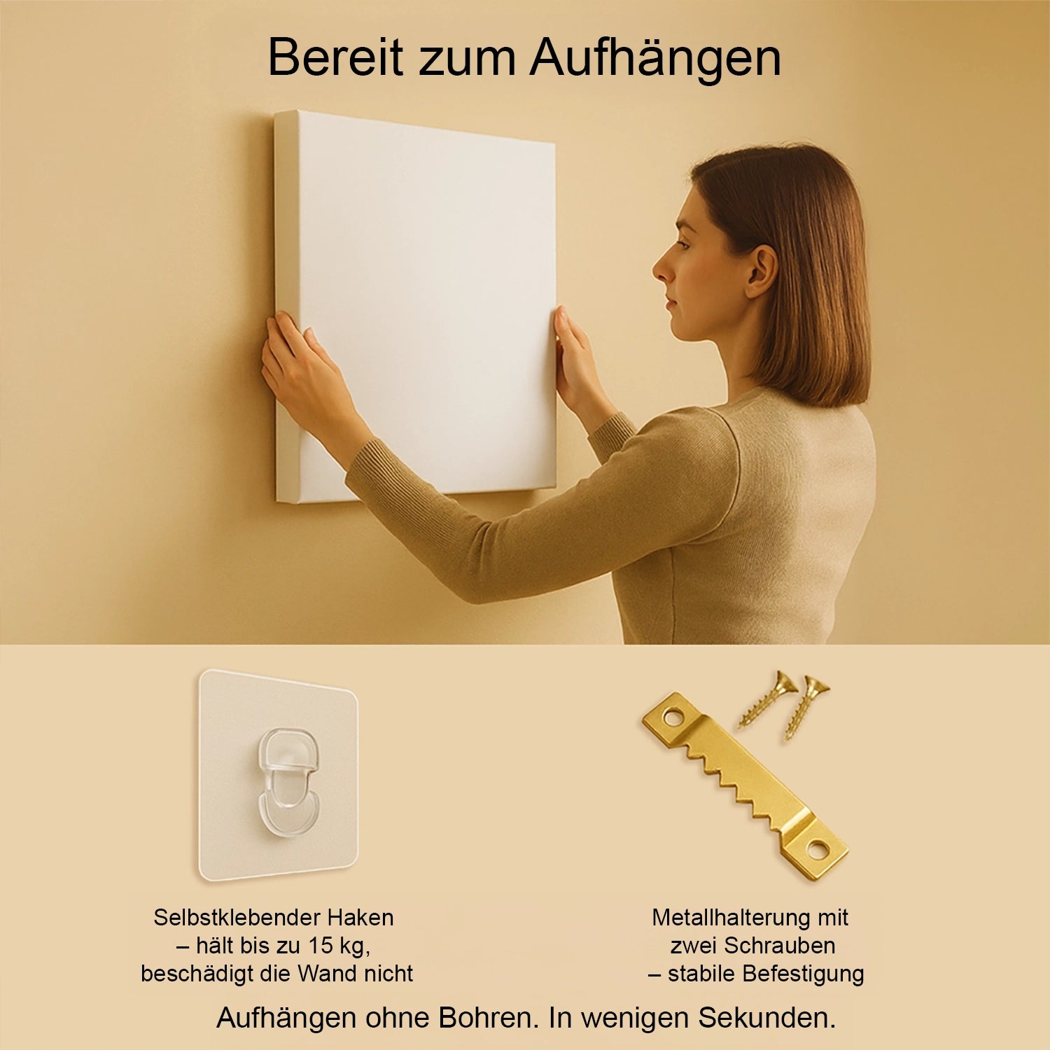 Image of Porträt einer Frau vor rosa Hintergrund – Leinwandbild aus deinem Foto